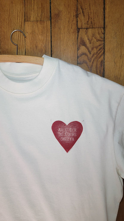Teeshirt oversize en linogravure - "Au cœur du cours Saleya" - Couleur Terracotta - Taille M