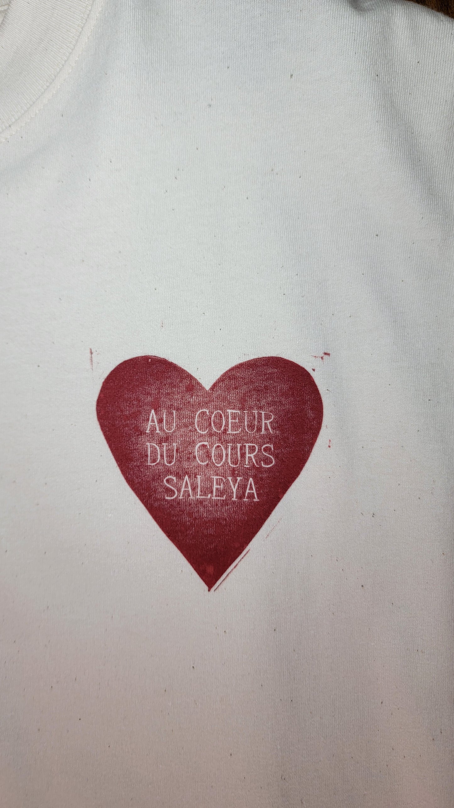 Teeshirt oversize en linogravure - "Au cœur du cours Saleya" - Couleur Terracotta - Taille M