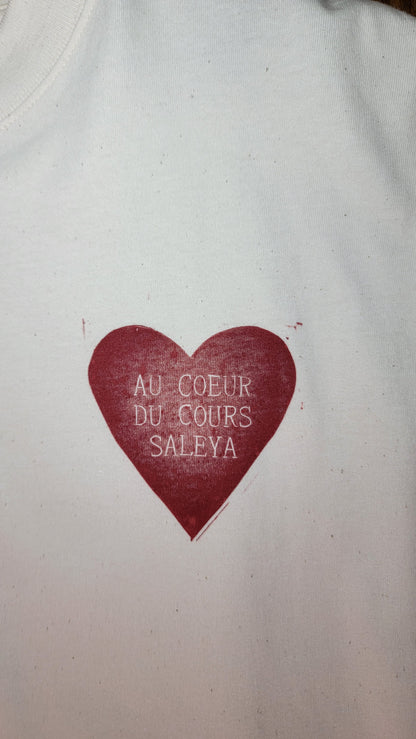 Teeshirt oversize en linogravure - "Au cœur du cours Saleya" - Couleur Terracotta - Taille M